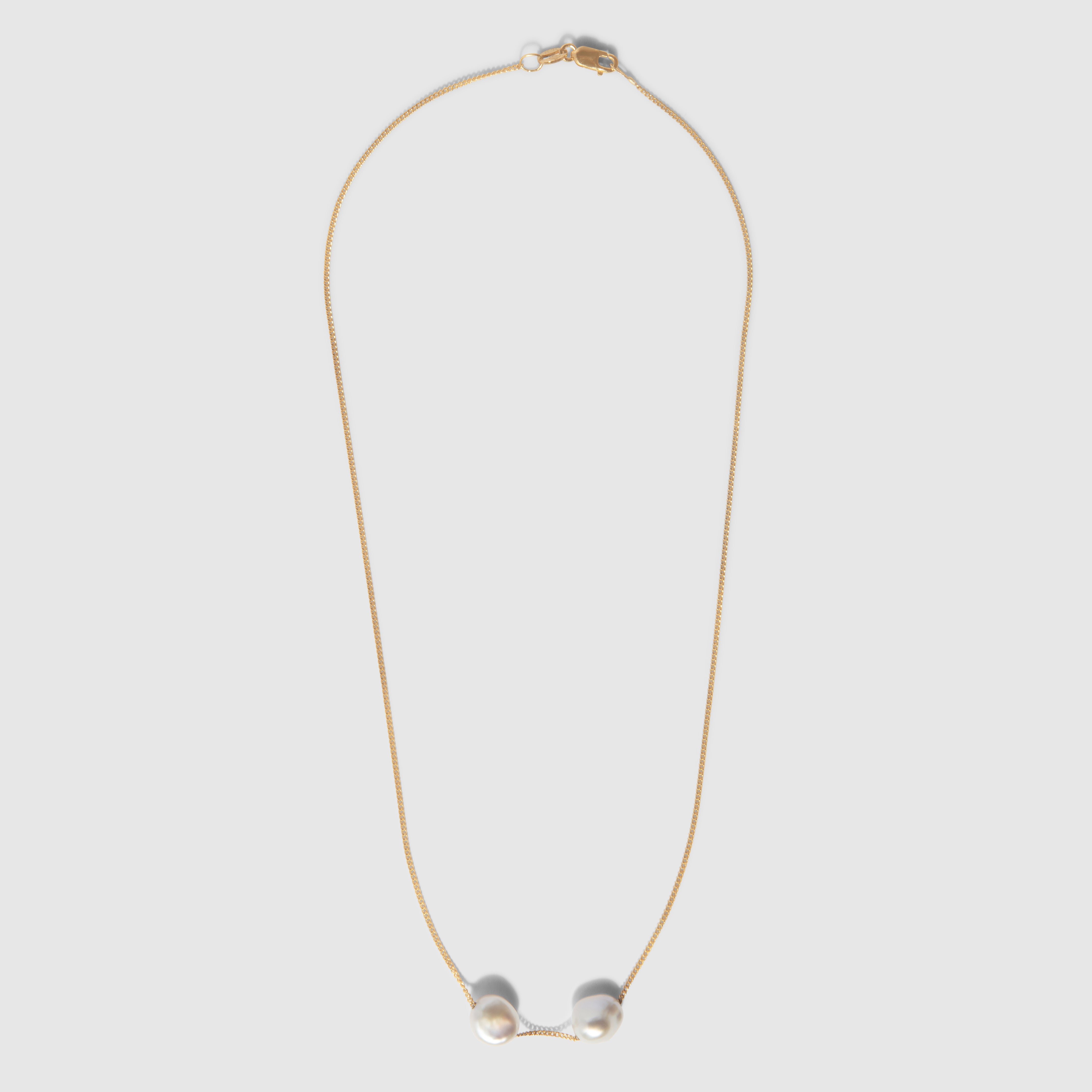 Double Pearl Necklace ~ 9ct Yellow Gold