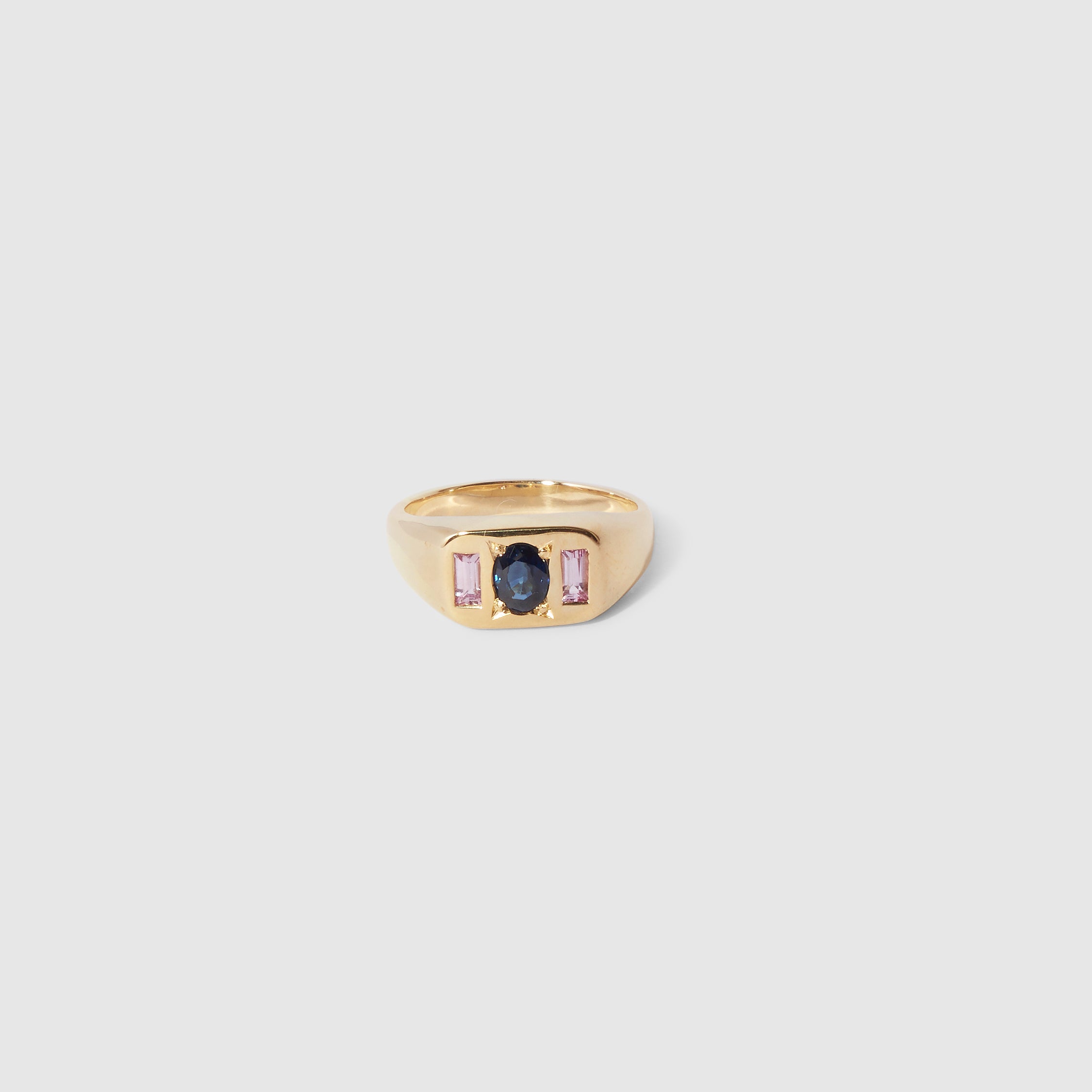 Memento Signet Ring ~ Blue & Pink