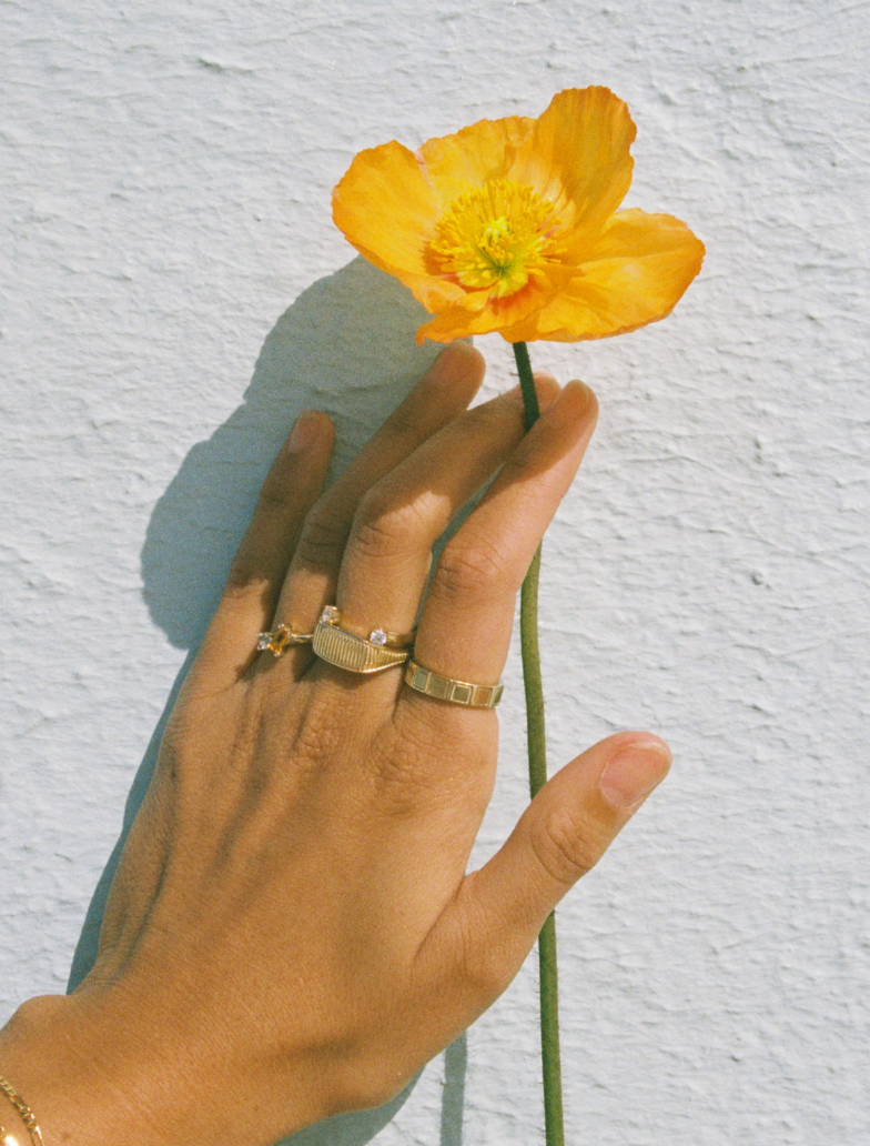 Custom Memento Signet Ring for Natalie Day (Tsavorite Garnet)