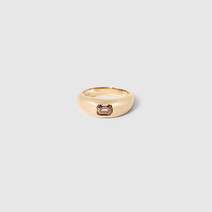 Dome Ring with Champagne Diamond