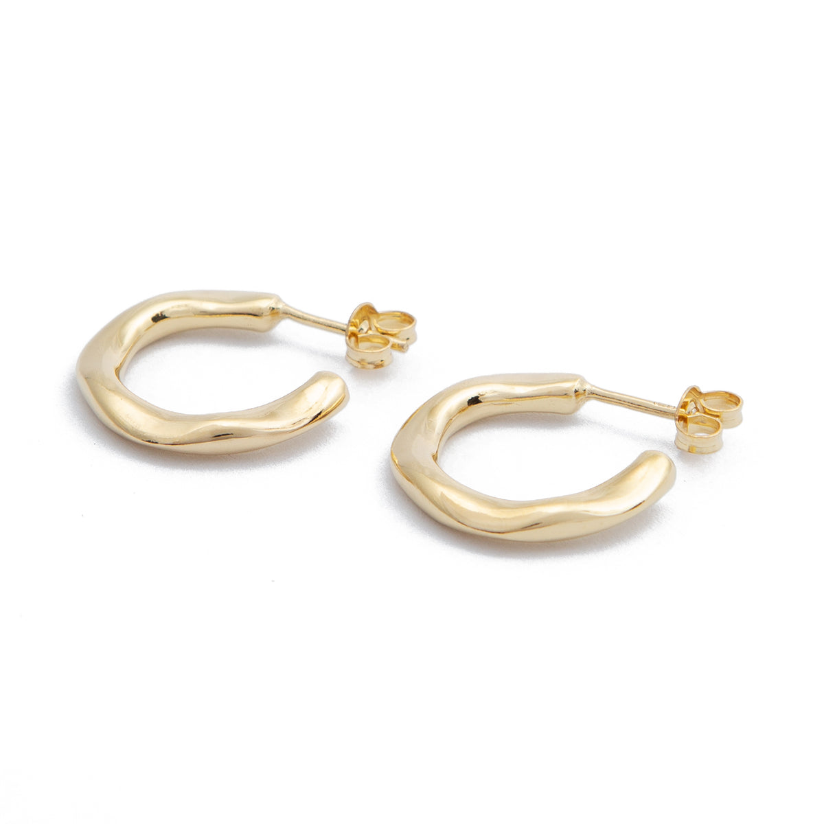 Wave Hoops Large ~ Gold – Bella Clark Jewellery